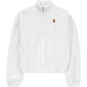 Nike Women's Velour Cropped Tennis Jacket White